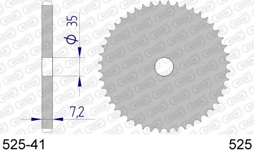 AFAM REAR ALU, BLANK, 525 AF352541