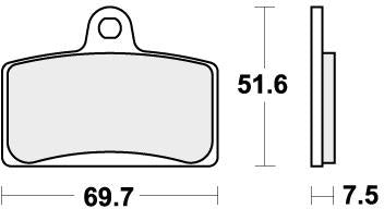 SBS 821HS BRAKE PADS SINTER