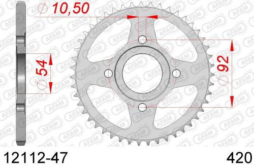 AFAM REAR STEEL 47T, 420 AF21211247