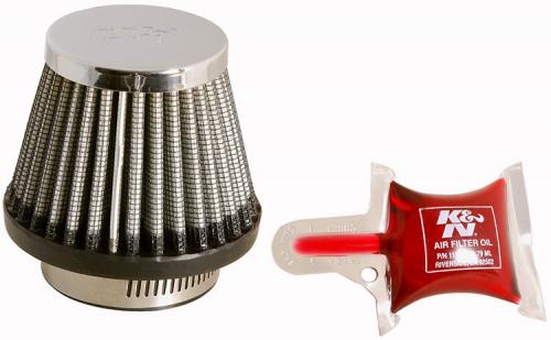 K&N UNIVERSAL FILTER CHROME RC-2490
