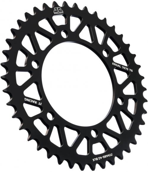 JT SPROCKETS REAR RACELITE ALU 42T BLACK, 520 JTA048642Z