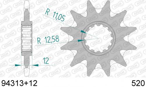 AFAM FRONT 12T, 520 AF19431312S