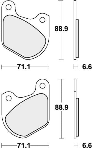 SBS 543H.CT BRAKE PADS ORGANIC