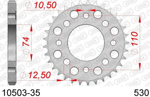 AFAM REAR STEEL 35T, 530 AF21050335