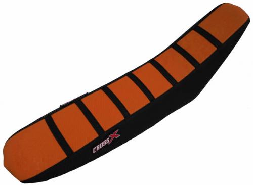CROSS X SEAT COVER, ORANGE/BLACK/BLACK (STRIPES) M5243OBB