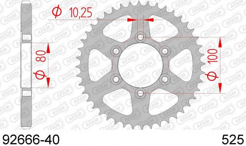 AFAM REAR STEEL 40T, 525 AF29266640