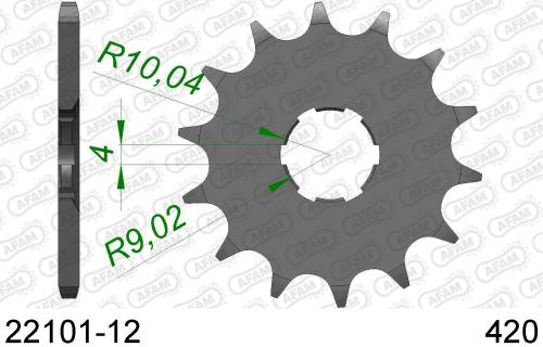 AFAM FRONT 12T, 420 AF12210112