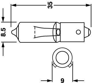 ELECTRICAL 12V 21W H21W HALOGEN OSP CLEAR MINI WINKER BULB P4