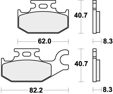 SBS 835RSI BRAKE PADS SINTER RACING