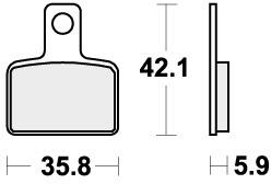 SBS 895HF BRAKE PADS ORGANIC