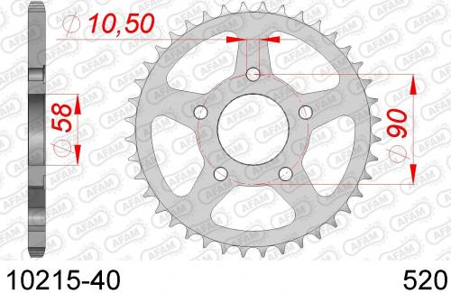 AFAM REAR STEEL 40T, 520 AF21021540