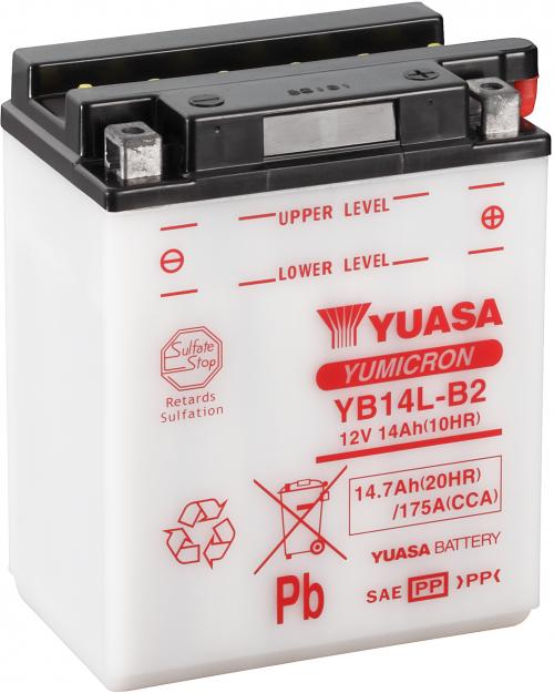 YUASA YB14L-B2 YUASA BATTERY & ACID PACK
