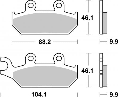 SBS 972PSI BRAKE PADS SINTER EVO