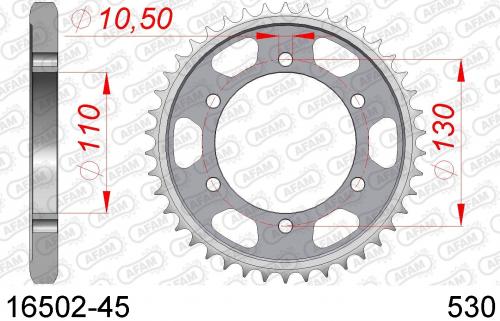 AFAM REAR STEEL 45T, 530 AF21650245