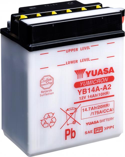 YUASA YB14A-A2 YUASA BATTERY & ACID PACK