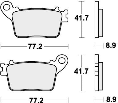 SBS 834LS BRAKE PADS SINTER