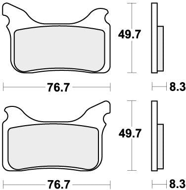 SBS 842HS BRAKE PADS SINTER