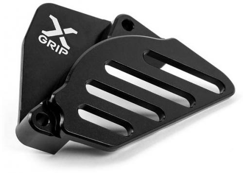 X-GRIP SPROCKET COVER/CLUTCH SLAVE GUARD BLACK