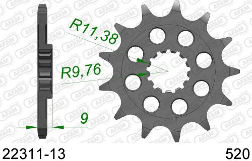 AFAM FRONT 13T, 520 AF12231113