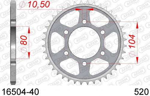 AFAM REAR STEEL 40T, 520 AF21650440