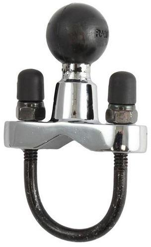 RAM MOUNTS CHROME RAM W/ U-BOLT FOR 1" TO 1.25" DIA