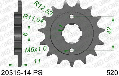 AFAM FRONT 14T PS, 520 AF12031514PS