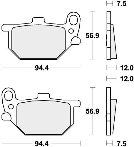 SBS 545HF BRAKE PADS ORGANIC