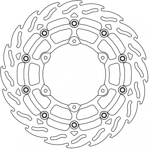 MOTO MASTER 112274, FLAME FLOATING ALU DISC 320