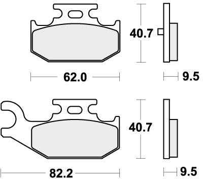 SBS 816RSI BRAKE PADS SINTER RACING