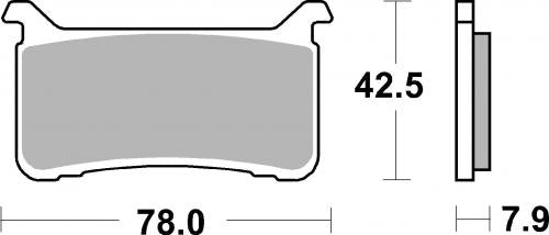 SBS 947DC BRAKE PADS ORGANIC RACING