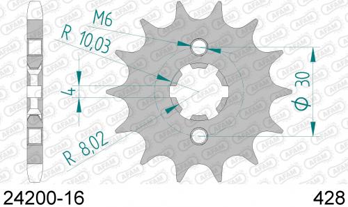 AFAM FRONT 16T, 428 AF12420016
