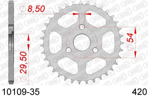 AFAM REAR STEEL 35T, 420 AF21010935