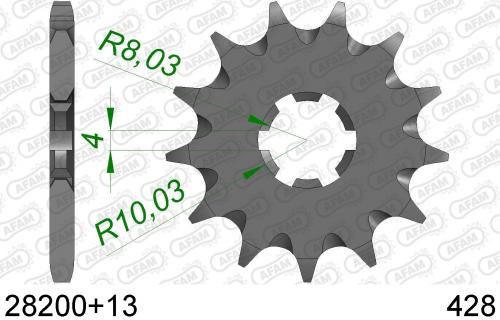 AFAM FRONT 13T, 428 AF12820013S
