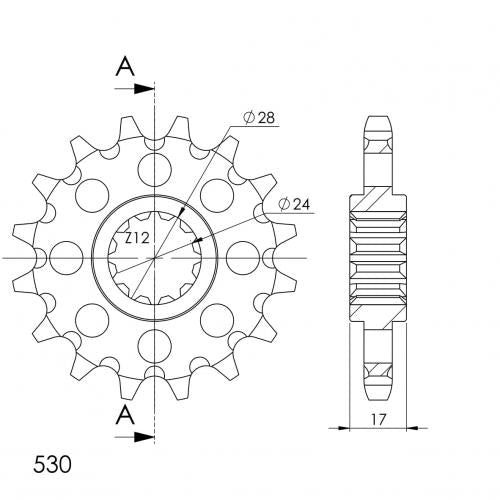 SUPERSPROX SUPERSPROX FRONT 14T, 530 SU129514