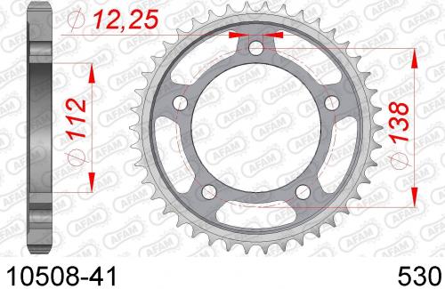 AFAM REAR STEEL 41T, 530 AF21050841