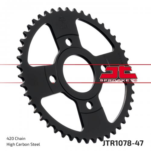 JT SPROCKETS REAR STEEL 47T, 420 JTR107847
