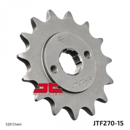 JT SPROCKETS FRONT STEEL 15T, 520 JTF027015