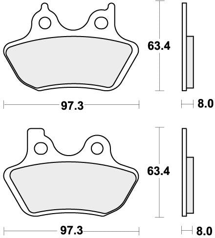 SBS 826H.HF BRAKE PADS ORGANIC