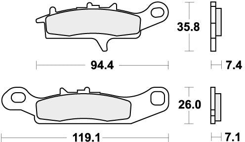 SBS 801SI BRAKE PADS SINTER