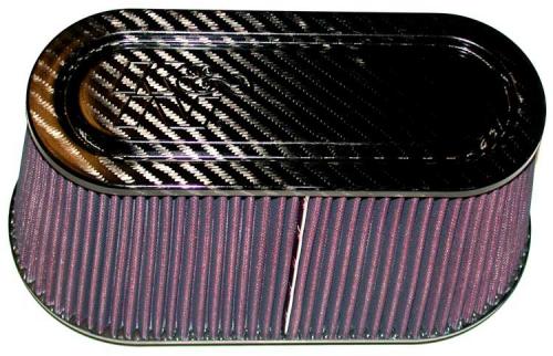 K&N UNIVERSAL AIR FILTER - CARBON FIBER TOP AND BA 13794402