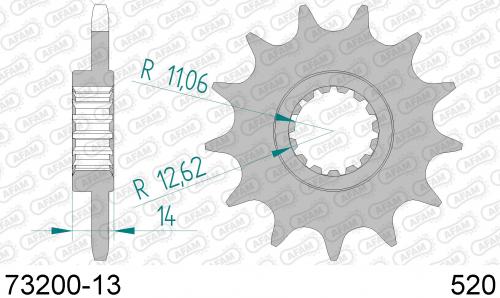 AFAM FRONT 13T, 520 AF17320013