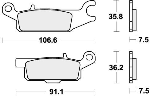 SBS 850SI BRAKE PADS SINTER