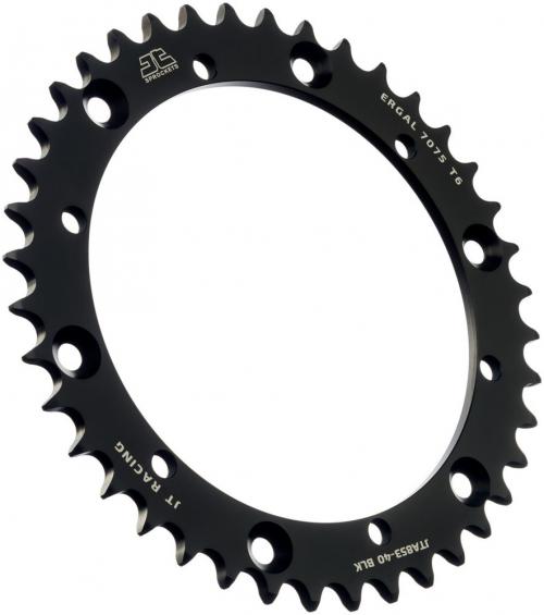 JT SPROCKETS REAR RACELITE ALU 40T BLACK, 520 JTA085340Z