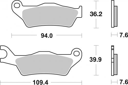 SBS 237HF BRAKE PADS ORGANIC