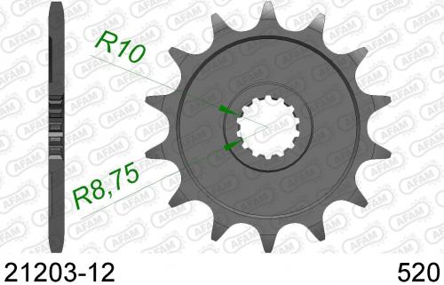 AFAM FRONT 12T, 520 AF12120312