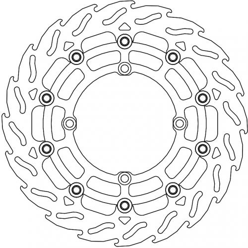 MOTO MASTER 112302, FLAME FLOATING ALU DISC 300