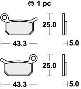SBS 794RSI BRAKE PADS SINTER RACING