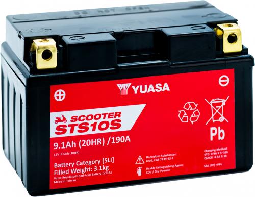 YUASA STS10S (CP) 12V MF VRLA SCOOTER BATTERY