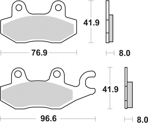 SBS 134HF BRAKE PADS ORGANIC