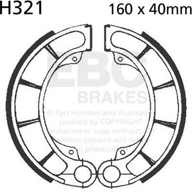 EBC H321 EBC BRAKE SHOES